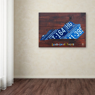 Kentucky License Plate Map" Canvas Art by Design Turnpike