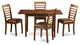 5 Pc Kitchen Tables Set - Table With Leaf And 2 Chairs For Dining Room