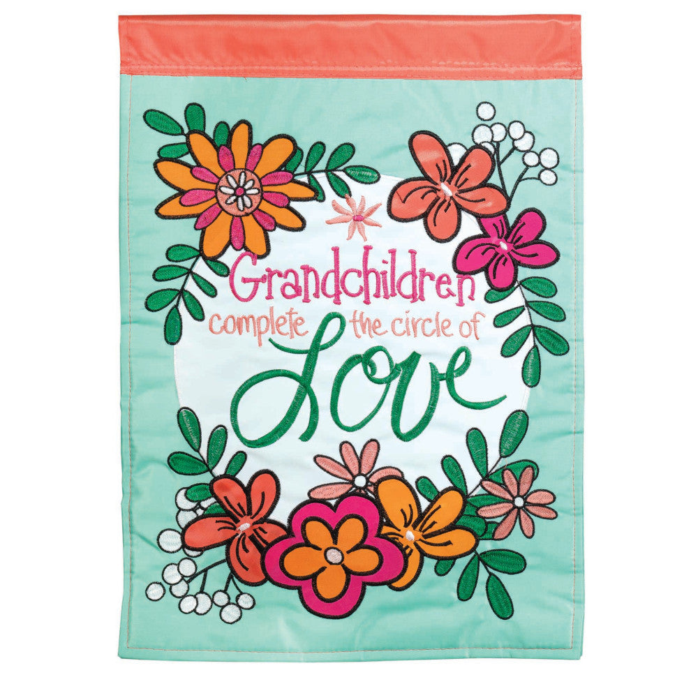Grandchildren, Applique Flag, Garden Flag
