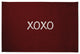XOXO Valentines Chenille Rug, Maroon, 4'x6'
