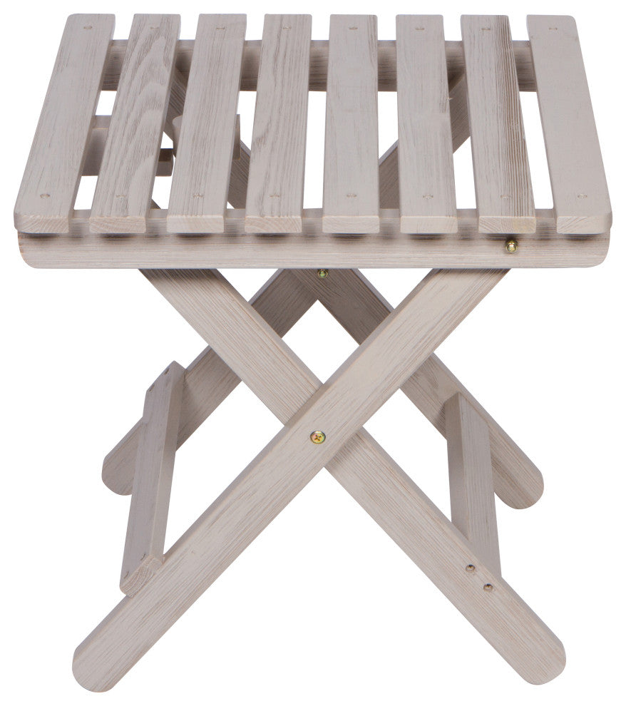 Shine Company Adirondack Folding Table With Hydro-Tex Finish, Graystone