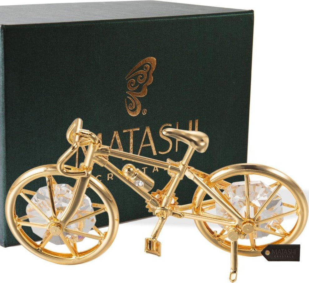 24K Gold Plated Bicycle Ornament