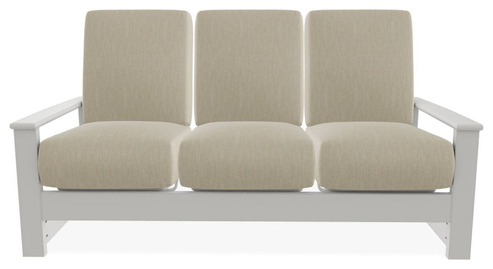 Leeward Deep Seat 3-Seat Outdoor Sofa, Huskie/Snow