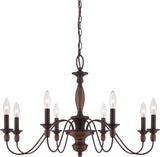 Holbrook 8-Light Chandelier, Tuscan Brown