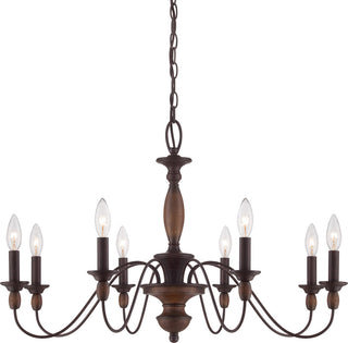 Holbrook 8-Light Chandelier, Tuscan Brown