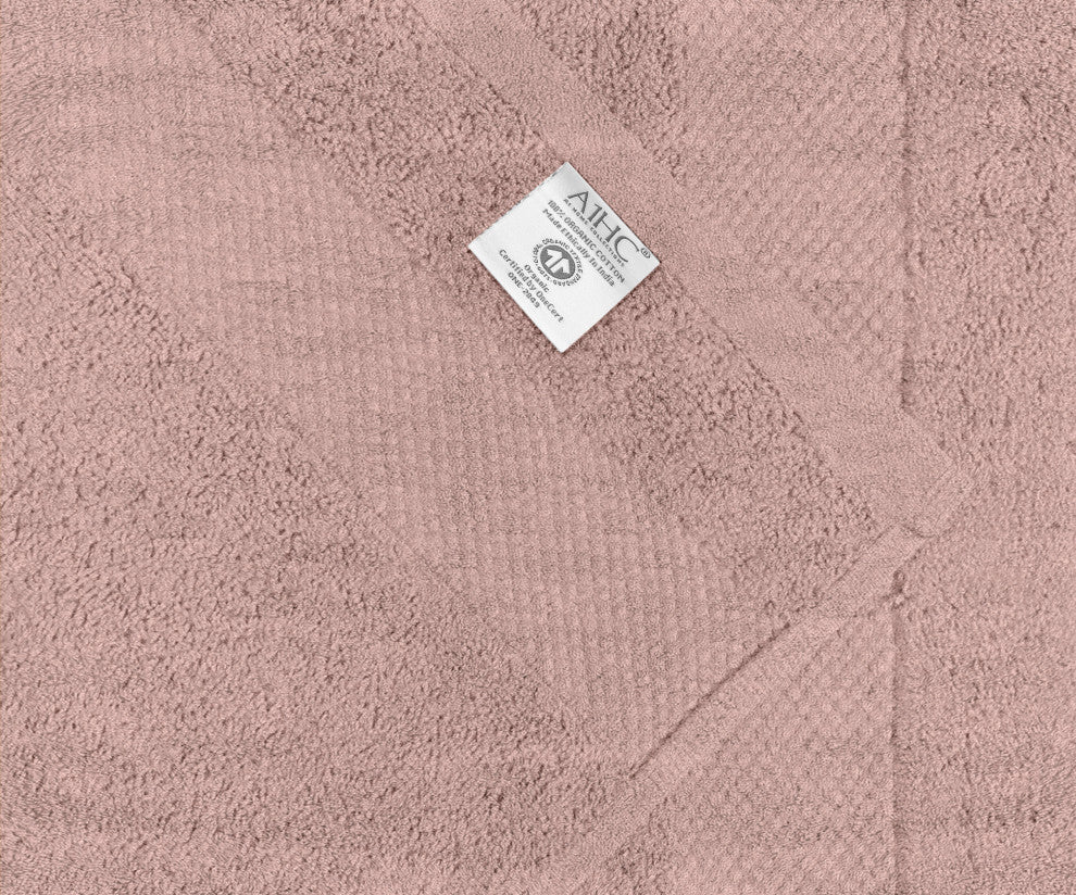 Organic Cotton Feather Touch Quick Dry Hand Towel, Rose Dust, Pack of 12