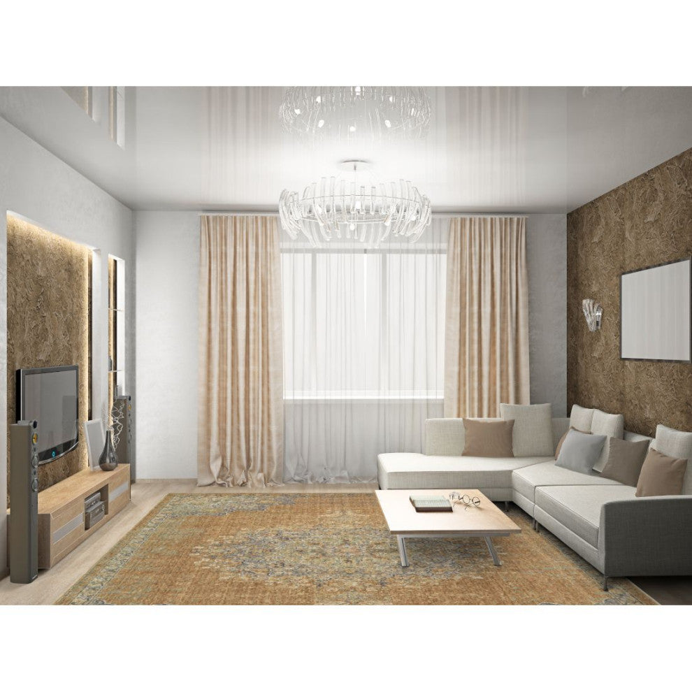 KAS Ria 6824 Coffee Elegance Area Rug, 7'7"x10'X10"