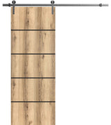 Sturdy Barn Door 42 x 80 | Planum 0015 Oak with  | 8FT