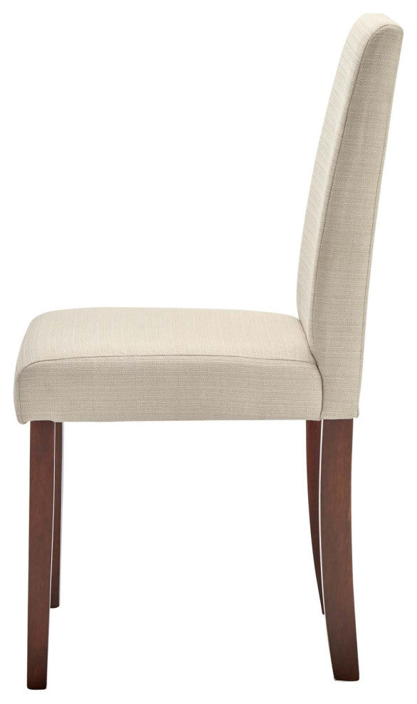 Side Dining Chair, Set of 2, Beige, Fabric, Modern, Cafe Bistro Hospitality