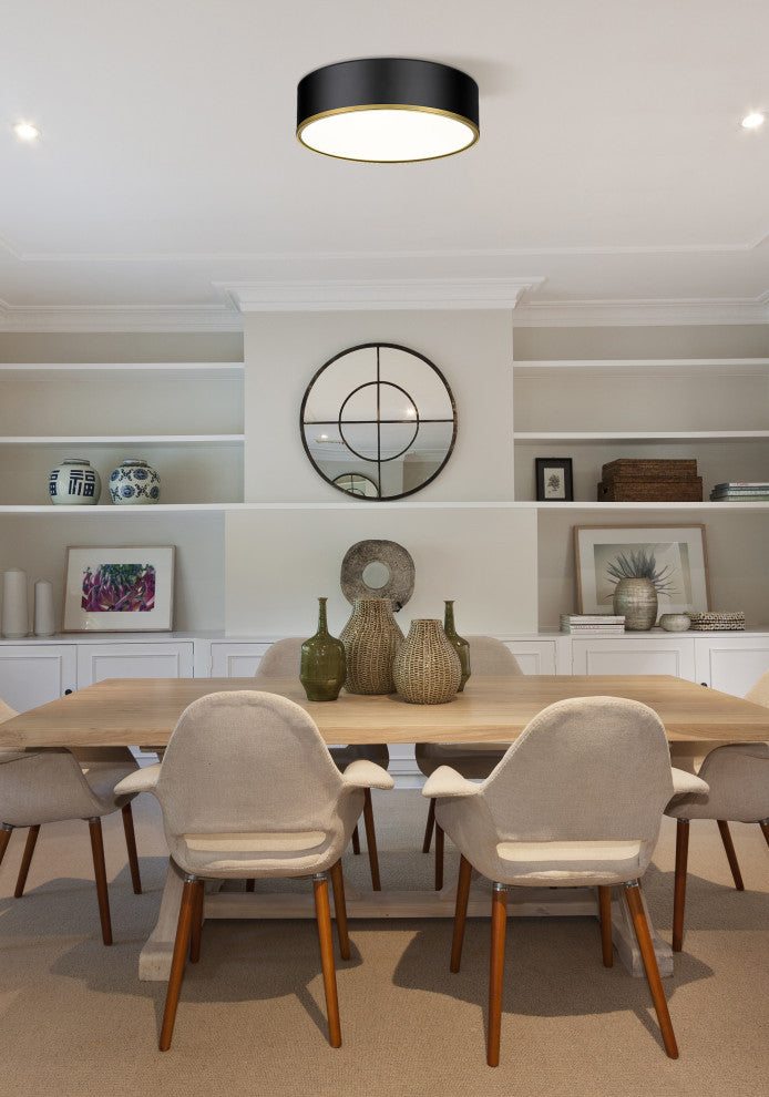 Zlite 2303F4-MB-RB 4-Light Flush Mount, Matte Black