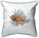 Betsy Drake Lion Fish Guest Towel Large Indoor/Outdoor Pillow 18x18