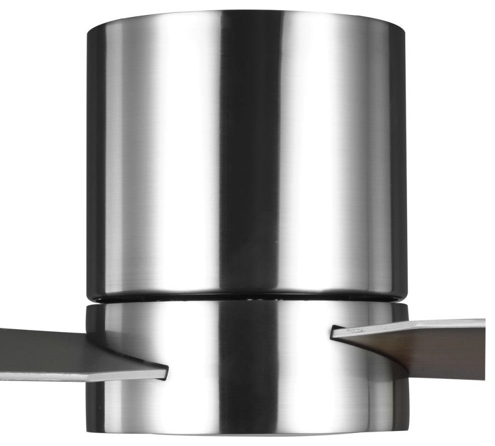 Braden 44" Reversible Walnut/Silver 3-Blade LED Indoor Hugger Ceiling Fan