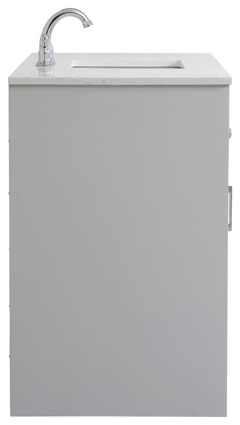 22" Traditional Grey-Light Bathroom Vanity