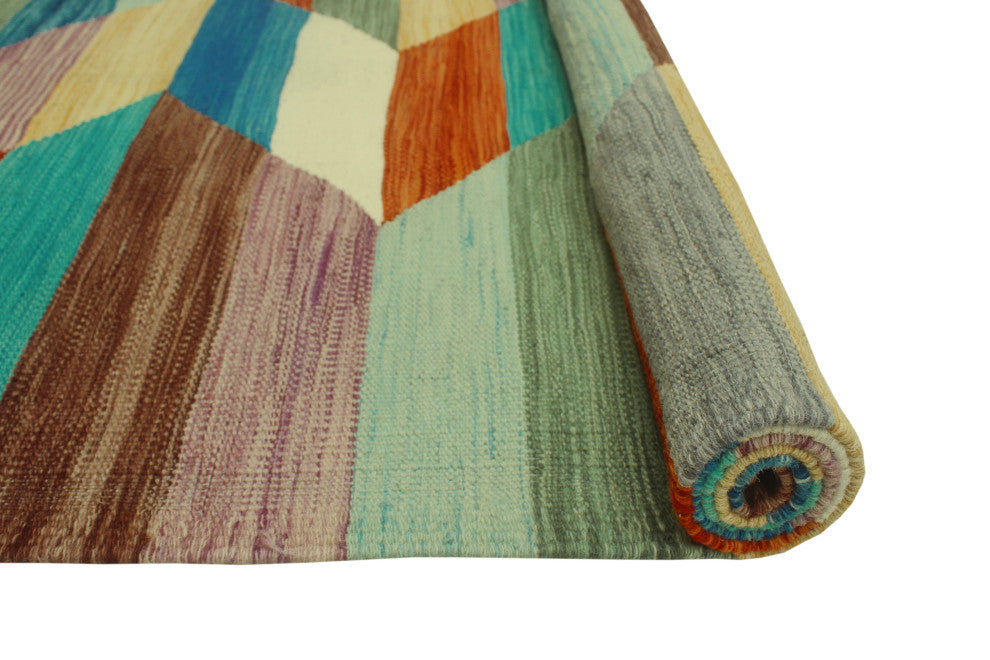 Winchester Kilim Shehzad Blue/Rust Rug, 4'8x6'8
