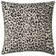 Nourison Home 18"x18" Sofia Jaquard Leopard Velvet Black Throw Pillows