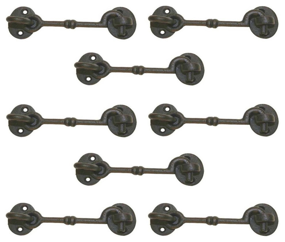 8 Cabin Hook Eye Shed Gate Door Latch Locker Holder Iron |