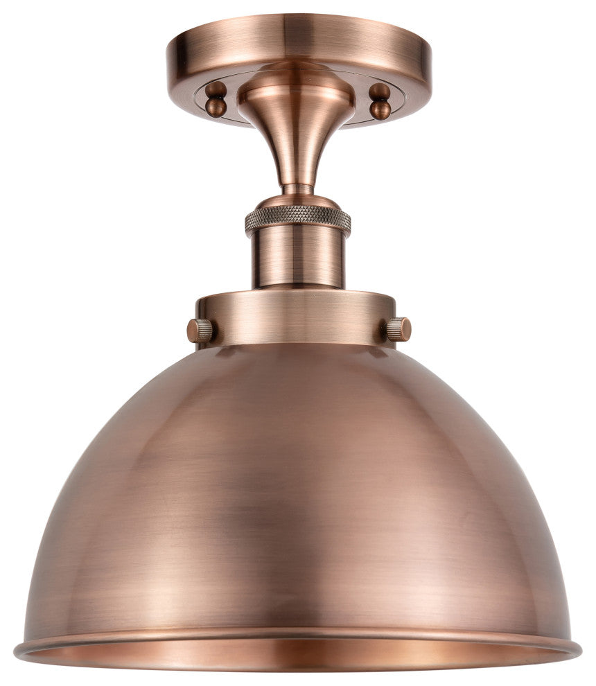 Ballston Urban Semi-Flush Mount, Antique Copper, LED