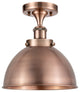 Ballston Urban Semi-Flush Mount, Antique Copper, LED