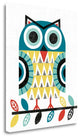 "Folk Lodge Owl V2 Teal" By Michael Mullan, Giclee Print on Gallery Wrap Canvas