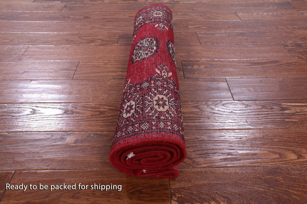 Runner Silky Bokhara Handmade Wool Rug 2' 6" X 8' 2" - Q13776