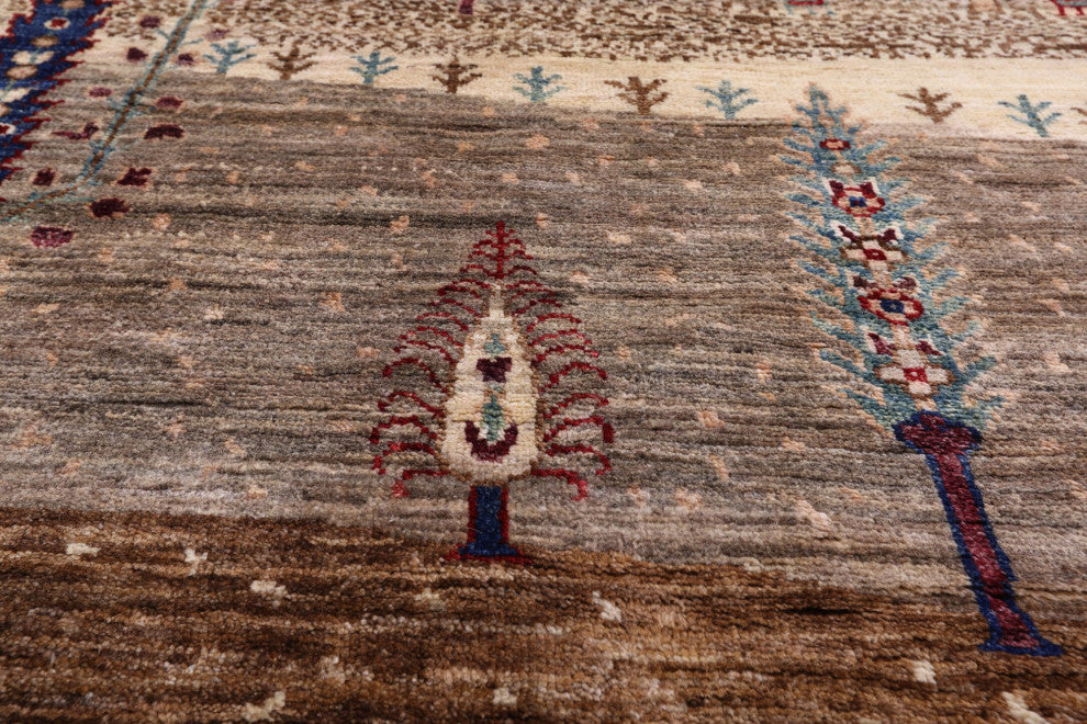 8' 10" X 11' 10" Persian Gabbeh Tribal Handmade Wool Rug Q8104