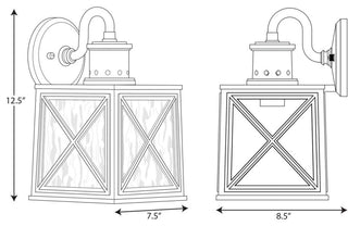 Seagrove Collection  1-Light Medium Wall Lantern with DURASHIELD