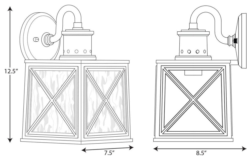 Seagrove Collection  1-Light Medium Wall Lantern with DURASHIELD