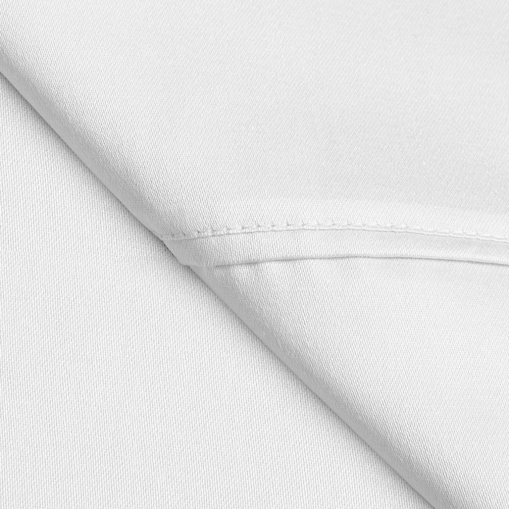 Bare Home Flat Top Sheets - Multi-Pack, White, King, Set of 5