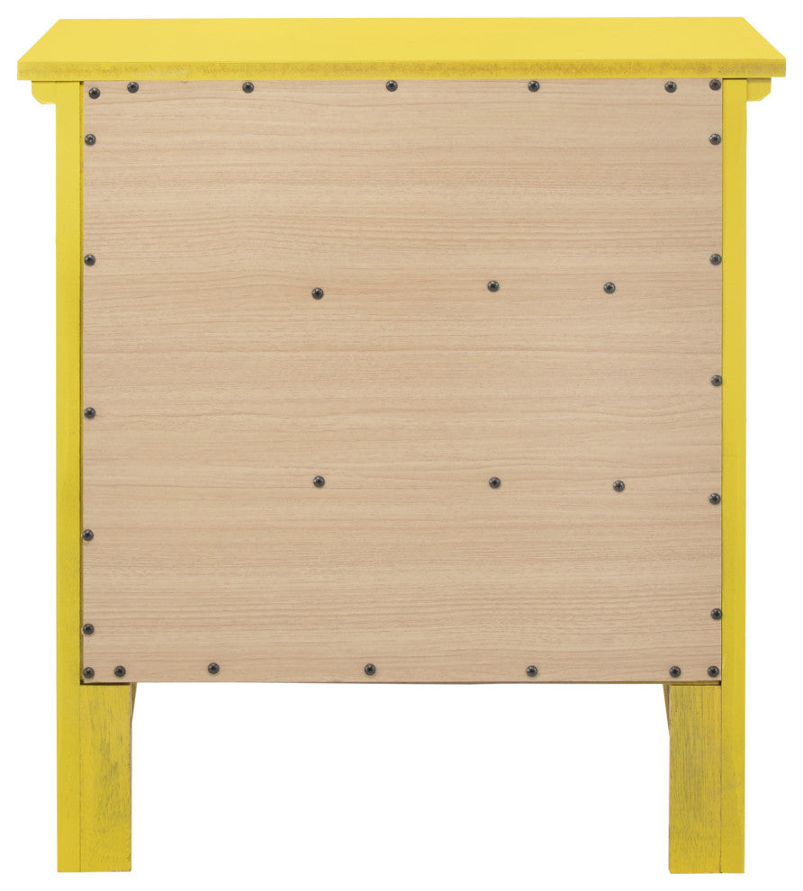 Whitley 3-Drawer Nightstand, Yellow