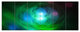 Merge Colored Spheres., Large Abstract Canvas Art Print, 70"x28", 6 Panels