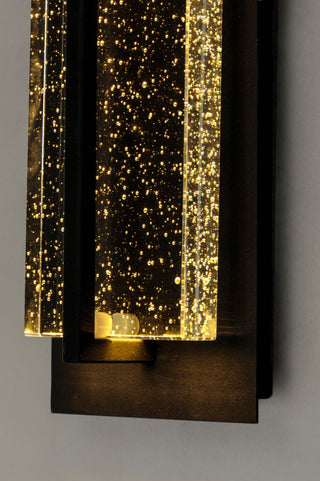 Maxim 56194 Cascade 21" LED Bubble Glass Wall Sconce - Black / Bubble Glass