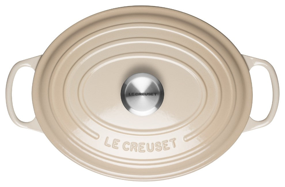 Le Creuset Signature Cast Iron Oval Casserole, 25 cm, Almond