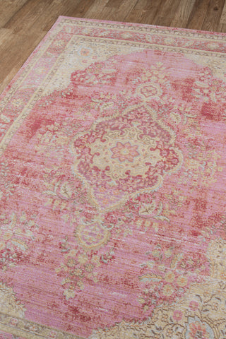 Isabella ISA-1 Machine Made Area Rug, Pink, 2'3"x8' Runner