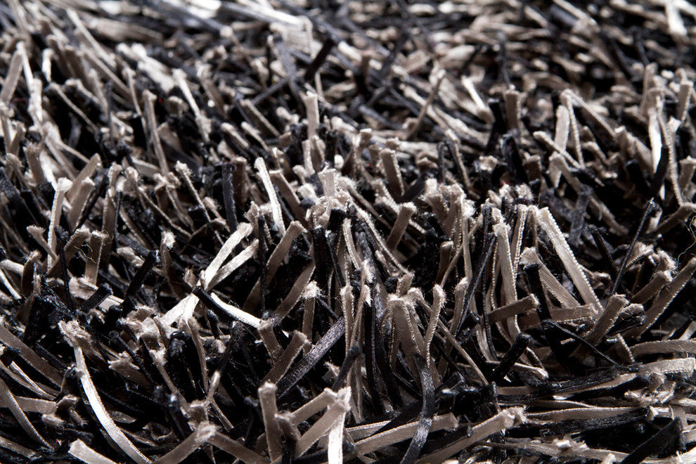 Iris Contemporary Area Rug, Beige and Black, 9'x13' Rectangle