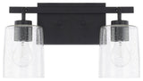 Capital Lighting 128521-449 Greyson 2 Light 15"W Bathroom Vanity - Matte Black