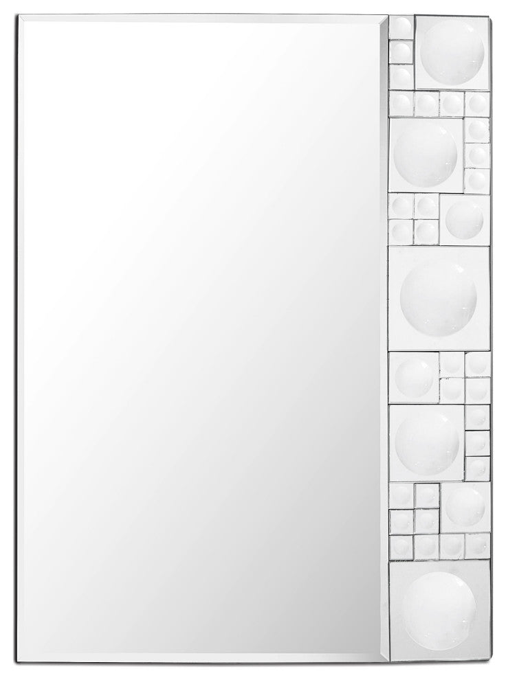 Bubbly Silver Mirror