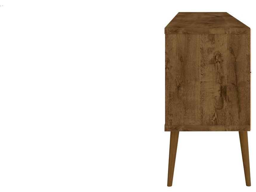 Bradley 63" TV Stand, Rustic Brown and Yellow