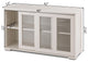 Modern Sideboard Buffet Cupboard Storage Cabinet With Sliding Door, White