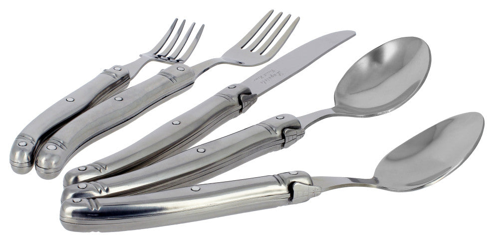 Laguiole 20-Piece Stainless Steel Flatware Set, Service for 4 By French Home