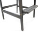 GDF Studio Malibu Outdoor Finish Acacia Wood Adirondack Barstools, Dark Gray, Set of 4