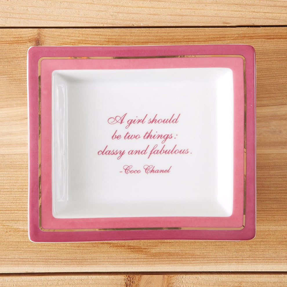 Wise Sayings "A Girl Should be Two Things: Classy and Fabulous" Desk Tray