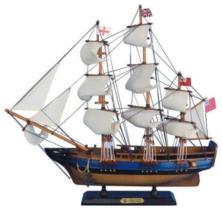 Wooden HMS Endeavour Tall Model Ship, 20"