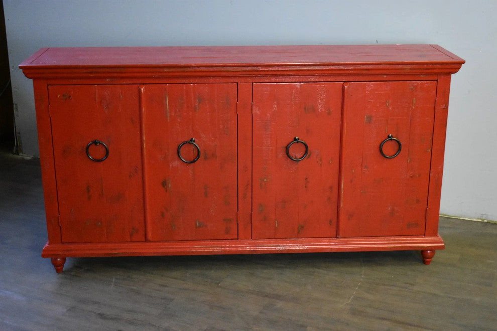 Macao 4 Door Sideboard Red 73"