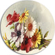 Flowers Illustration, Floral Wall Art Round Wall Art, 23"
