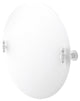 Frameless Round Beveled Edge Tilt Mirror, Matte White