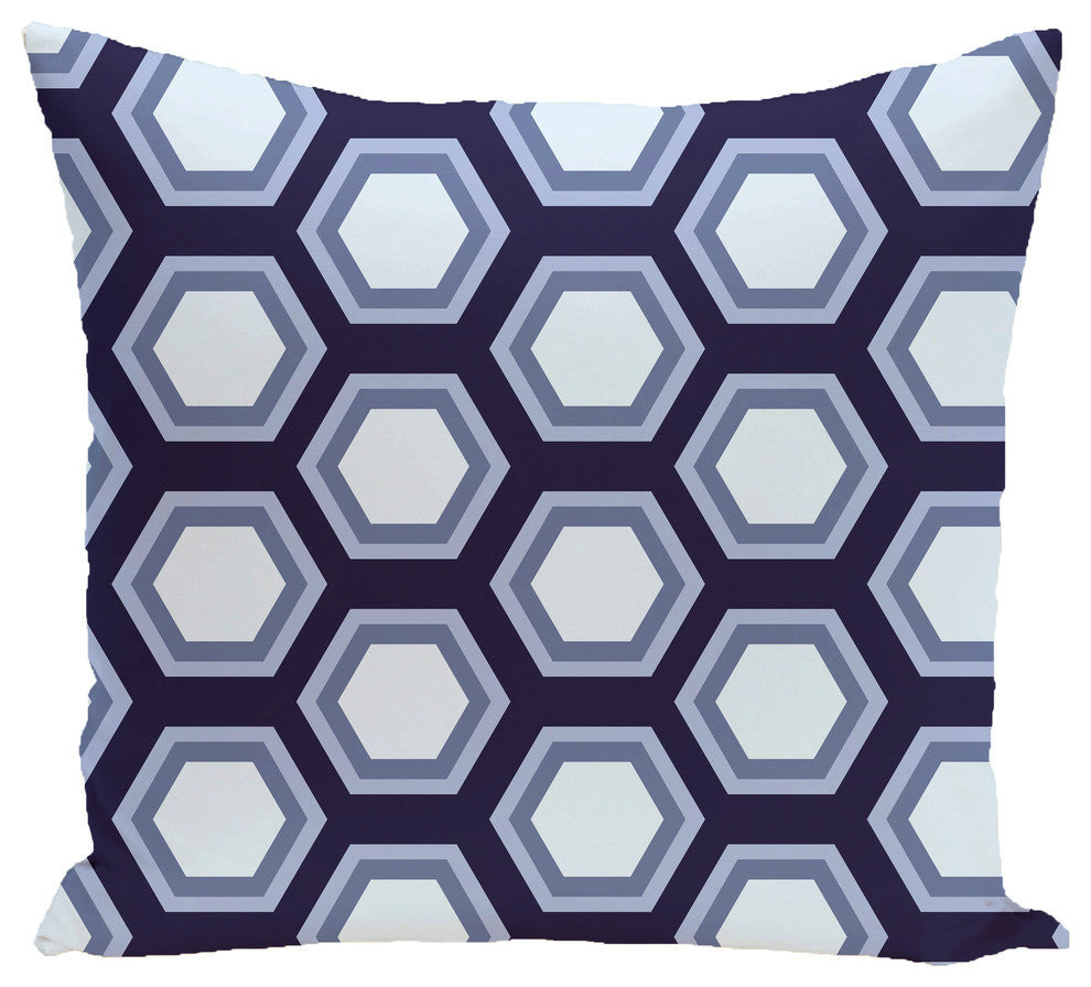 Hex Appeal Geometric Print Pillow, Bewitching, 26"x26"