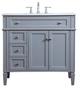 Elegant VF12536GR 36" Single Bathroom Vanity, Gray