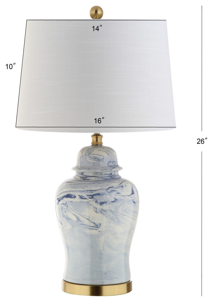 Wallace 26" Ceramic Table Lamp, Brass