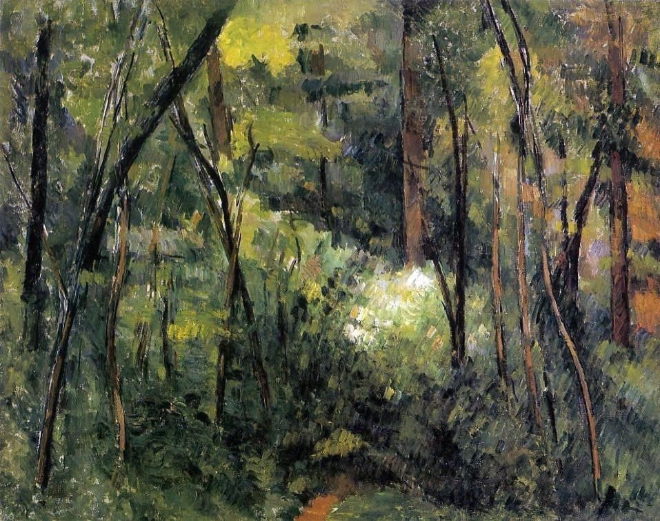 Paul Cezanne In the Woods Wall Decal