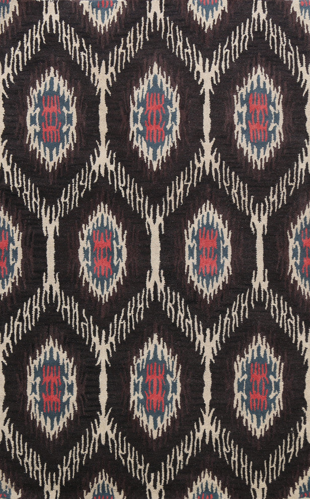 Abstract Contemporary Oriental Area Rug Hand-tufted Wool Carpet 5x8